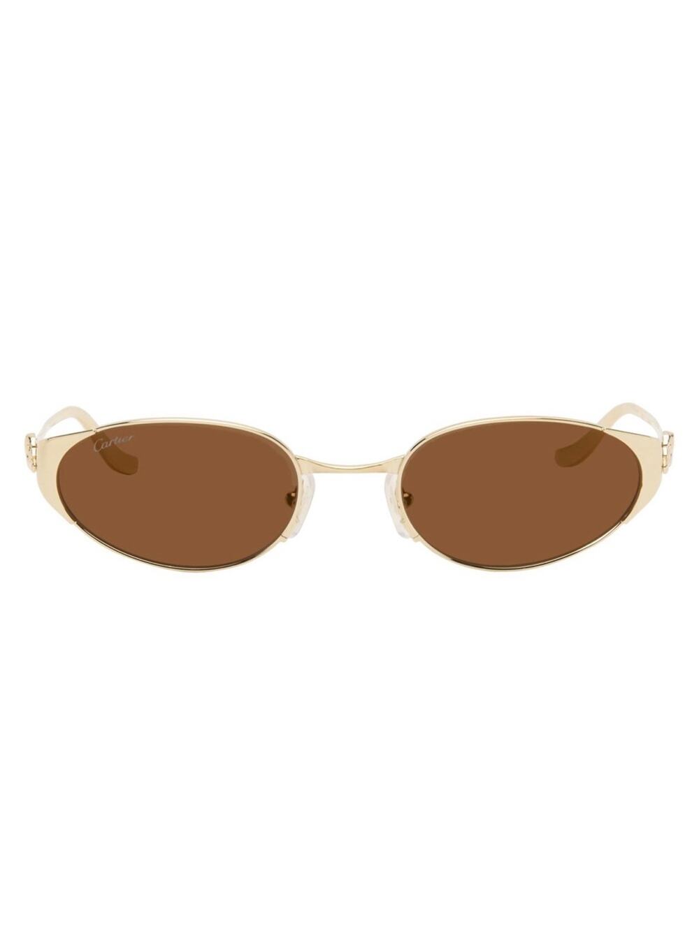 NEW!! Cartier Panthere CT0630S 002 Gold Oval Sunglasses Authentic